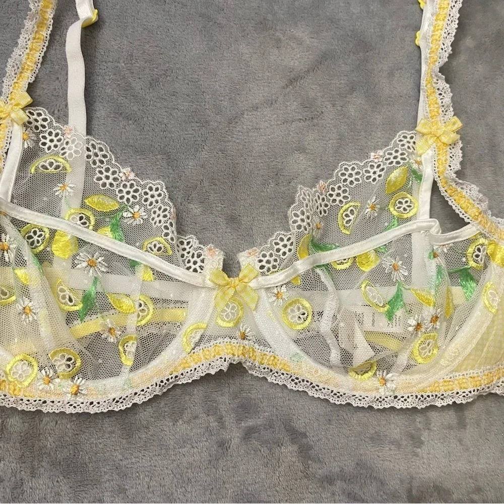 New! For Love & Lemons Lemon Daisy Underwire Bra 24565